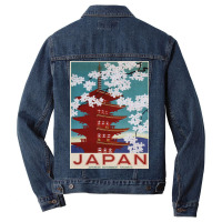 Japan Poster Nature Men Denim Jacket | Artistshot