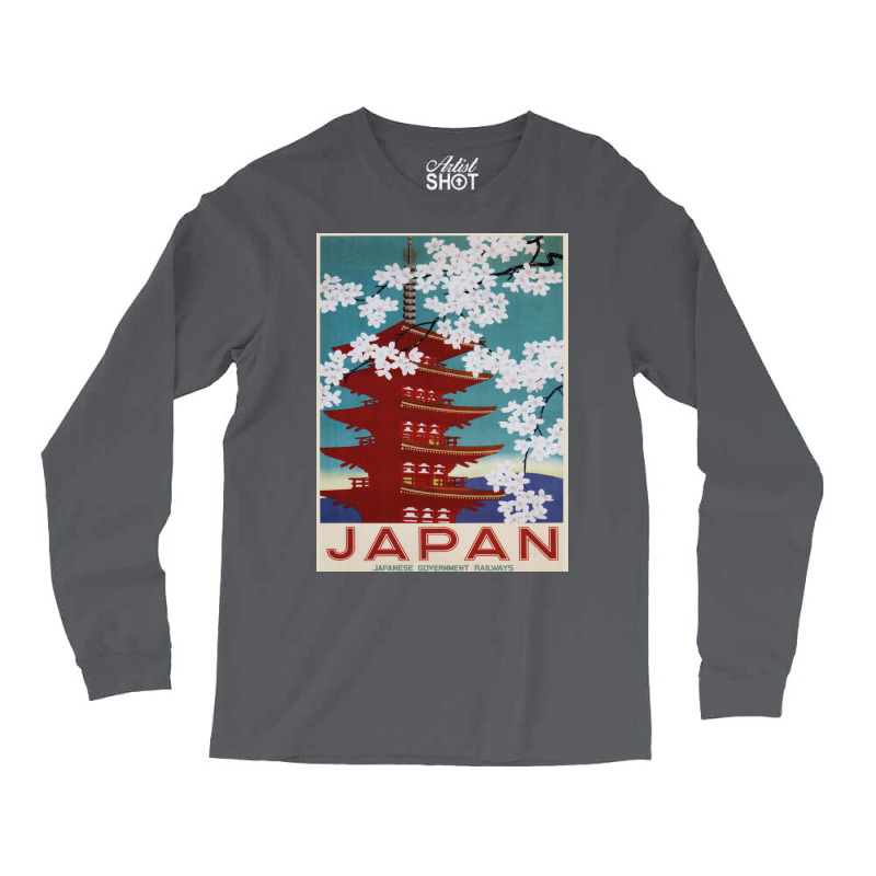 Japan Poster Nature Long Sleeve Shirts | Artistshot