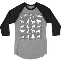 Types Of Dogs Biology Black Tshirt Poster Yellow 3/4 Sleeve Shirt | Artistshot