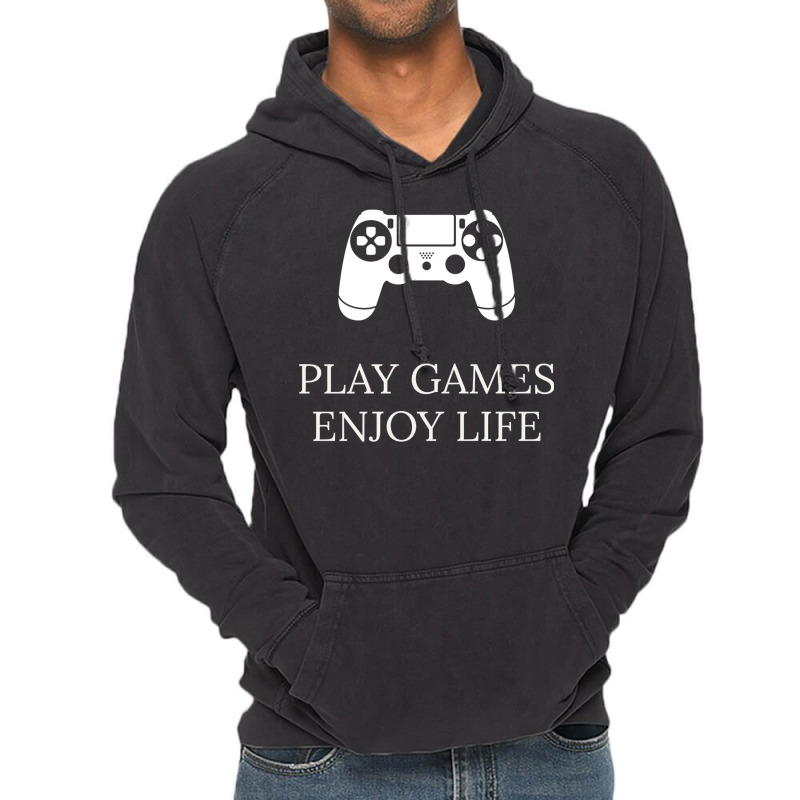 Play Games Enjoy Life V2 Blue Active Tshirt Summer Vintage Hoodie | Artistshot