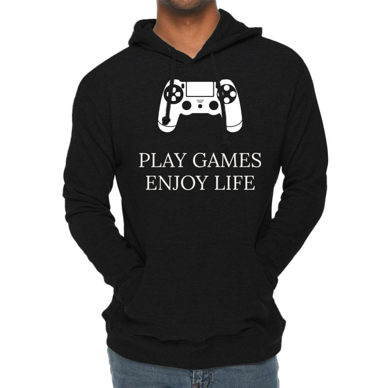 Play Games Enjoy Life V2 Blue Active Tshirt Summer Lightweight Hoodie | Artistshot