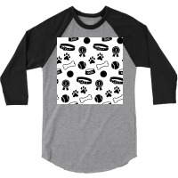 Seamless Pattern With Dog S Poster Boy 3/4 Sleeve Shirt | Artistshot