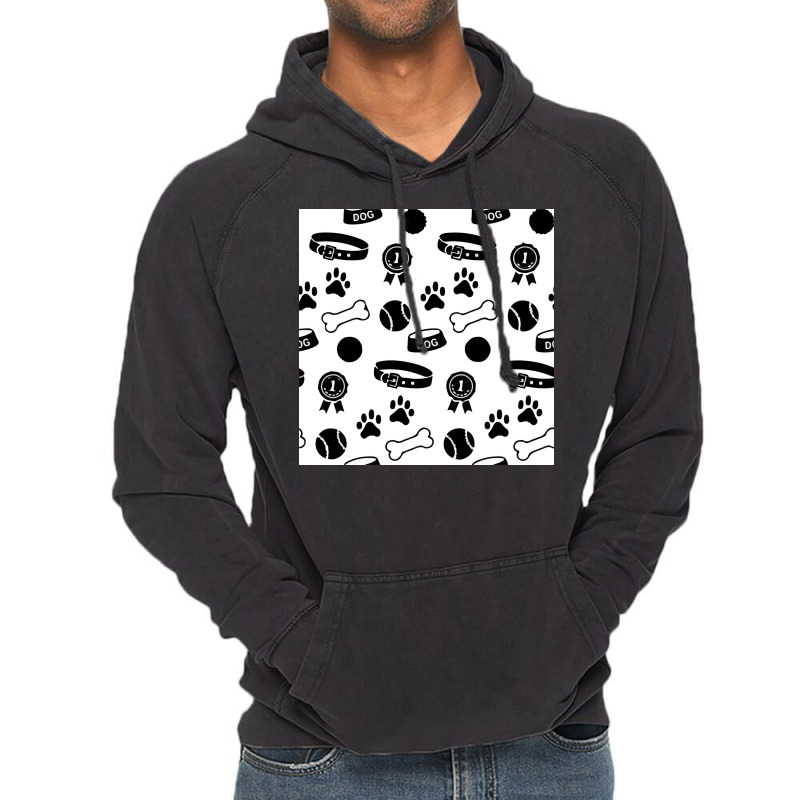 Seamless Pattern With Dog S Poster Boy Vintage Hoodie | Artistshot