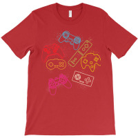 Retro Game Controller Collage Video Gamer Design Classic Tshirt Quote T-shirt | Artistshot