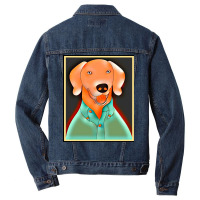 Surprised Shocked Dog Face Meme Poster Tumblr Men Denim Jacket | Artistshot