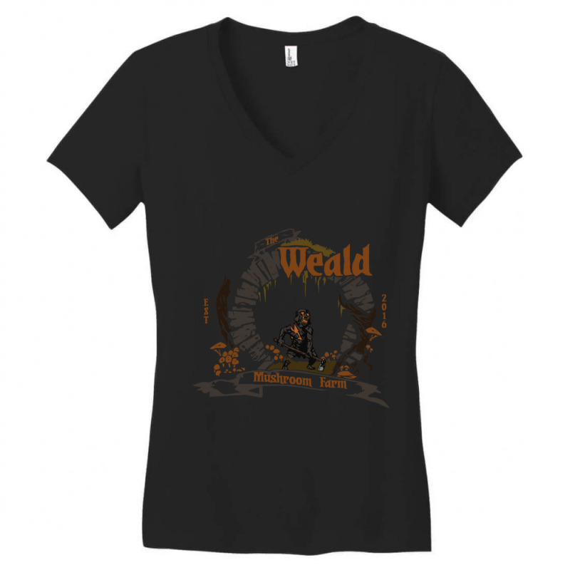 The Weald Mushroom Farm Darkest Locations Women's V-Neck T-Shirt by BrentBir | Artistshot