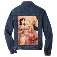 Misato Amp Kaji Evangelion 25th Poster Men Denim Jacket | Artistshot