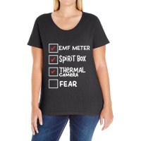 Ghost Hunting Paranormal Investigator Emf Meter Phasmophobia Ladies Curvy T-shirt | Artistshot