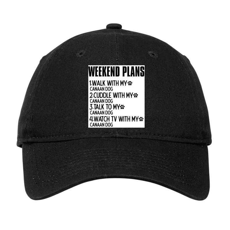 Weekend Plans With Canaan Dog Quote Poster Summer Adjustable Cap by mimkapublio | Artistshot