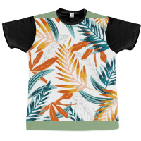 Trend Seamless Pattern Bright Tropical Leaves Plants  Nature Graphic T-shirt | Artistshot