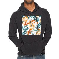 Trend Seamless Pattern Bright Tropical Leaves Plants  Nature Vintage Hoodie | Artistshot