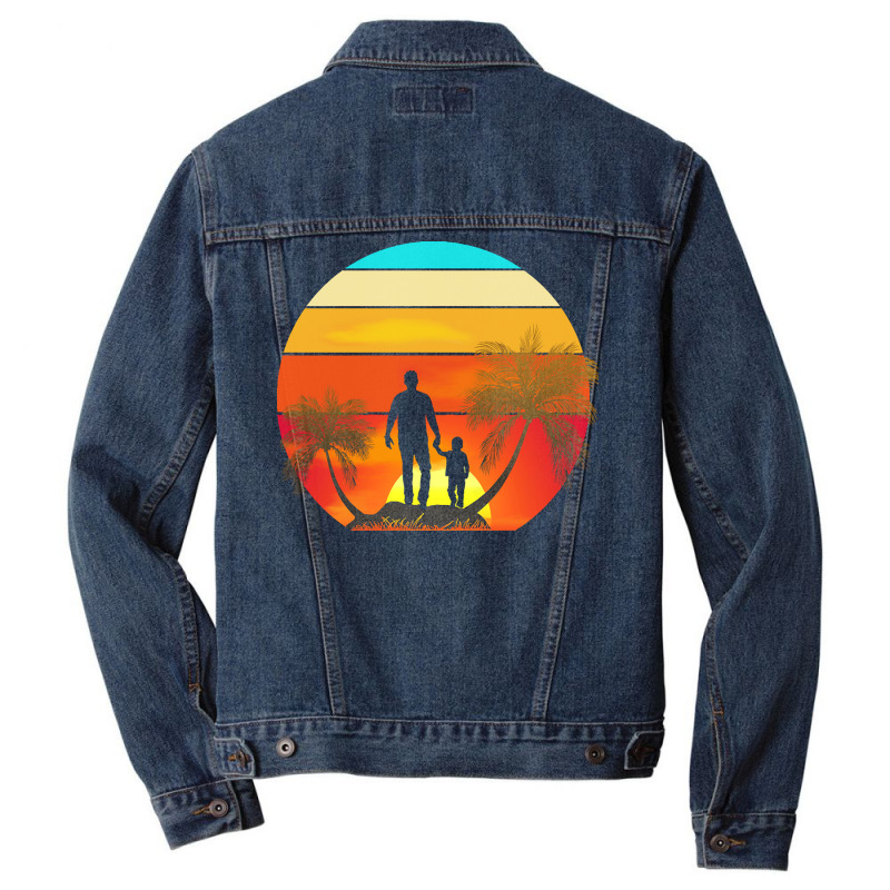 Father And Son Vintage T  Shirt Father And Son Vintage Sunset T  Shirt Men Denim Jacket | Artistshot