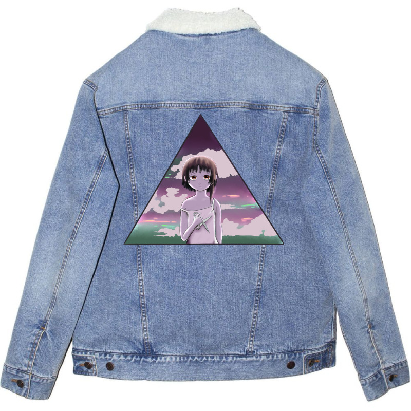 Serial Experiments Lain Fan Art Unisex Sherpa-Lined Denim Jacket by ClaytonPaulToquero | Artistshot