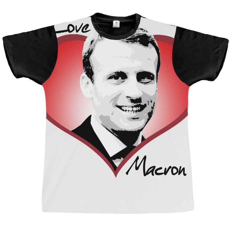 I Love Macron Fitted  80s Graphic T-shirt | Artistshot