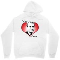 I Love Macron Fitted  80s Unisex Hoodie | Artistshot