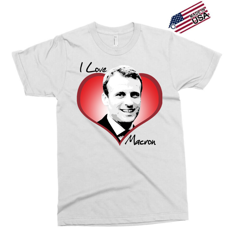 I Love Macron Fitted  80s Exclusive T-shirt | Artistshot