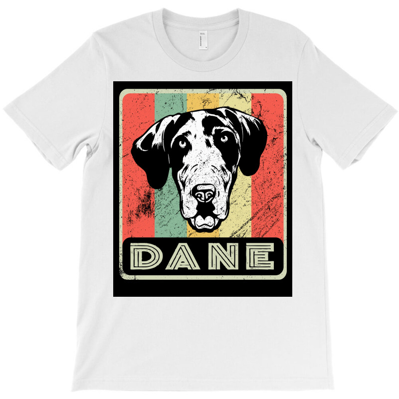 Vintage Dane Dog Gift For Dog Lover Poster Blue T-shirt | Artistshot