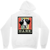 Vintage Dane Dog Gift For Dog Lover Poster Blue Unisex Hoodie | Artistshot