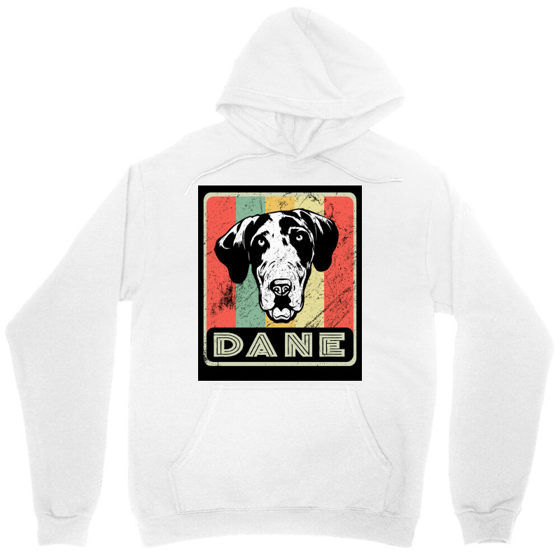 Vintage Dane Dog Gift For Dog Lover Poster Blue Unisex Hoodie | Artistshot