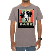 Vintage Dane Dog Gift For Dog Lover Poster Blue Vintage T-shirt | Artistshot