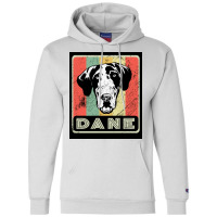 Vintage Dane Dog Gift For Dog Lover Poster Blue Champion Hoodie | Artistshot