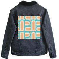 Vintage Abstract Circle Children Template  70s Unisex Sherpa-lined Denim Jacket | Artistshot