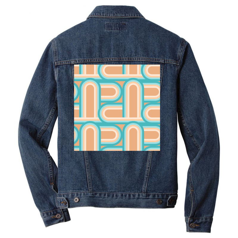 Vintage Abstract Circle Children Template  70s Men Denim Jacket | Artistshot