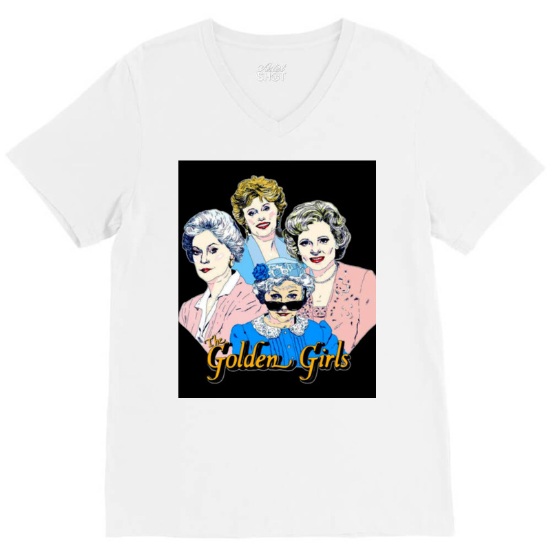 Goldengirls Classic Poster Hippie Travel V-neck Tee | Artistshot