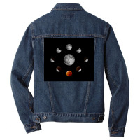 Spectacular Eclipse Stages Poster Travel Men Denim Jacket | Artistshot