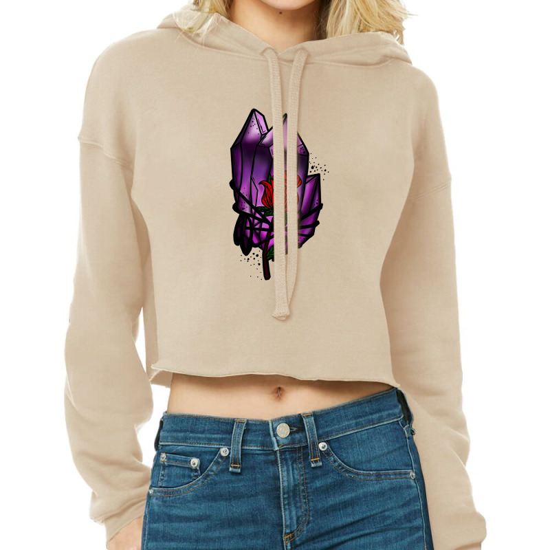 Crystal 1 Cropped Hoodie by artycorn | Artistshot