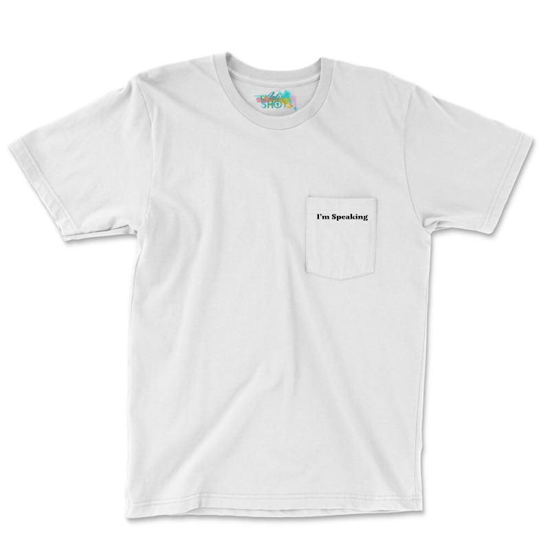 Im Speaking   Blue Pocket T-shirt | Artistshot