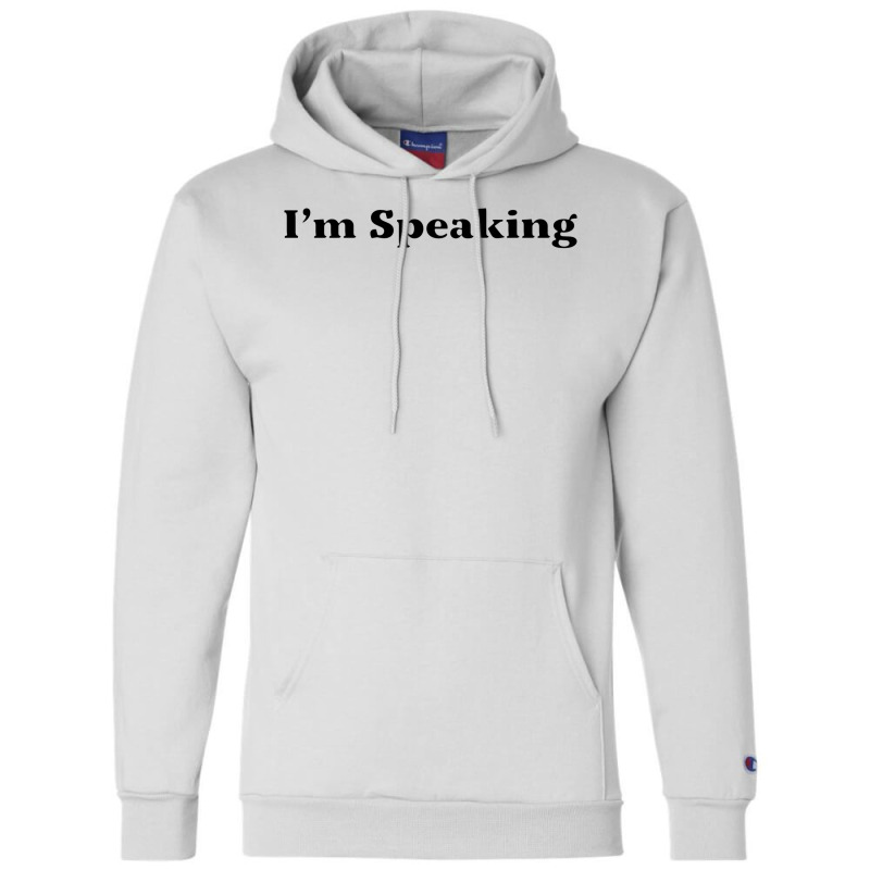 Im Speaking   Blue Champion Hoodie | Artistshot