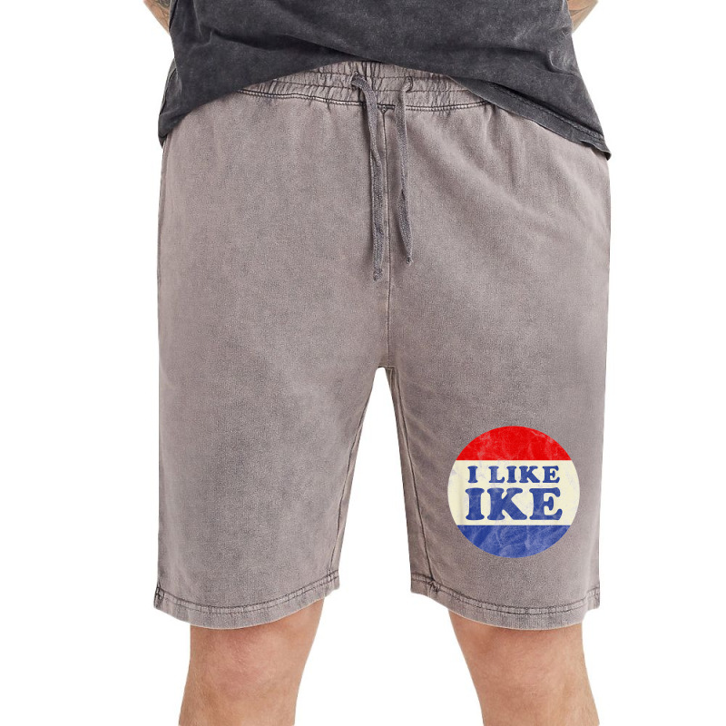 I Like Ike Political Button Vintage Distressed   Green Vintage Short | Artistshot