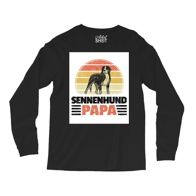 Swiss Mountain Dog Dad Mountain Dog Owner Gift Poster Hipster Long Sleeve Shirts | Artistshot