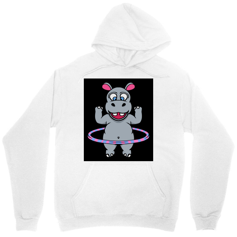 Hula Hoop Dance Hippopotamus Poster Gift Unisex Hoodie | Artistshot