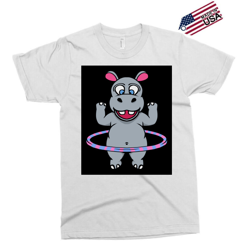 Hula Hoop Dance Hippopotamus Poster Gift Exclusive T-shirt | Artistshot