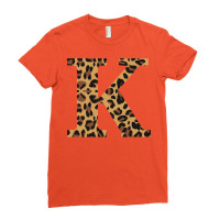 Leopard Print Letter K Ladies Fitted T-shirt | Artistshot