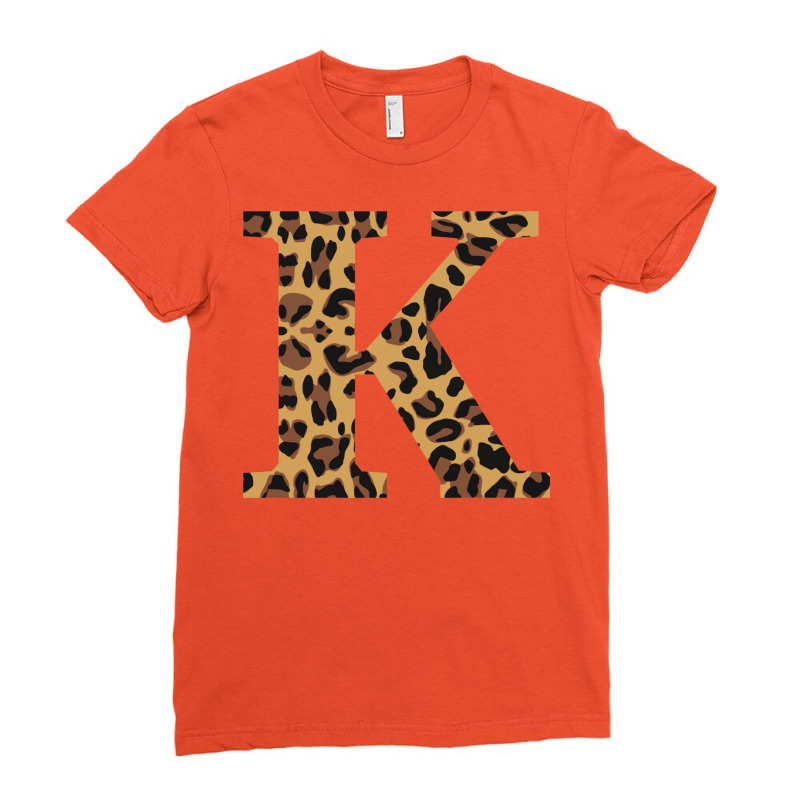 Leopard Print Letter K Ladies Fitted T-Shirt by michaoguirink | Artistshot