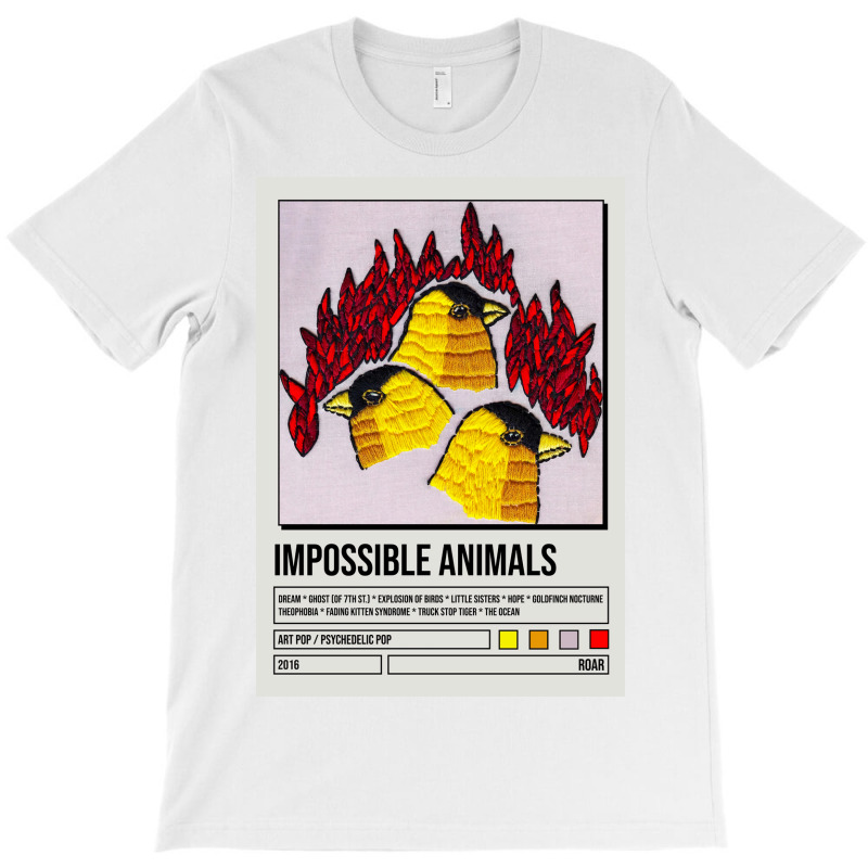 Roar Impossible Animals Album Poster Poster Blue (1) T-Shirt by jilderfedorau | Artistshot