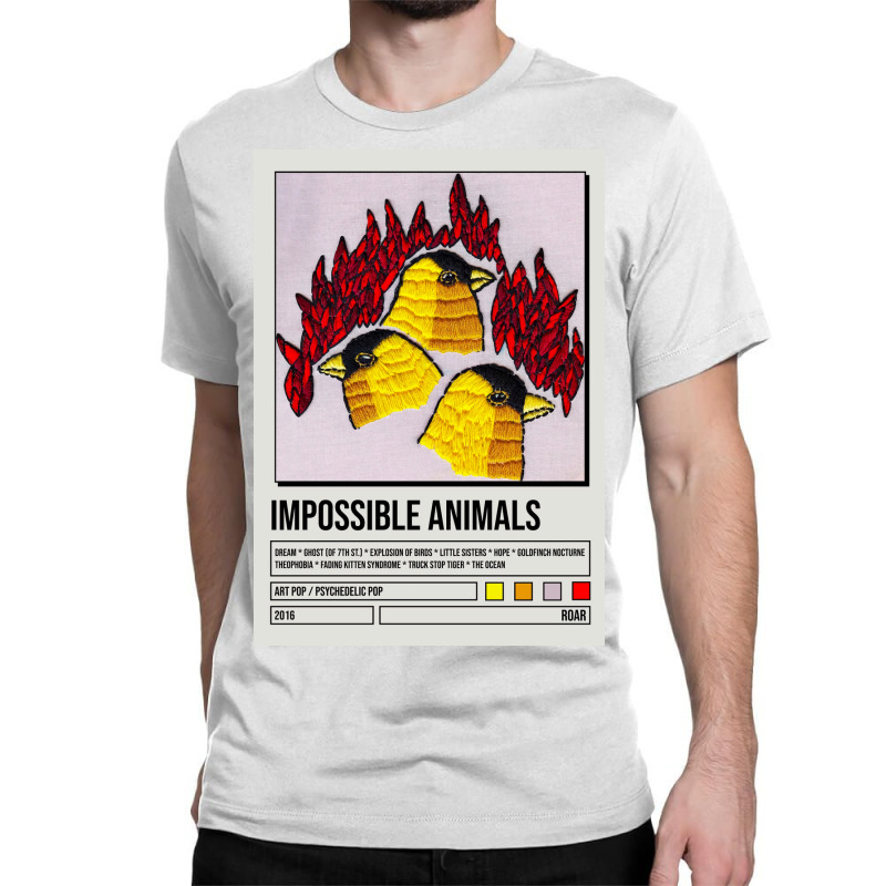 Roar Impossible Animals Album Poster Poster Blue (1) Classic T-shirt by jilderfedorau | Artistshot