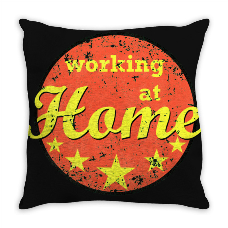 Working At Home   Online Throw Pillow | Artistshot