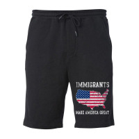 Immigrants Make America Great   Aesthetic Fleece Short | Artistshot