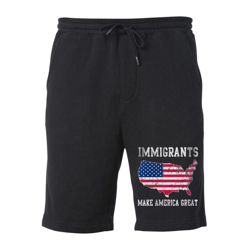 Immigrants Make America Great   Aesthetic Fleece Short | Artistshot