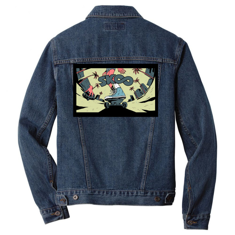 Skate The Infinity  Poster Highquality Poster Green Men Denim Jacket | Artistshot