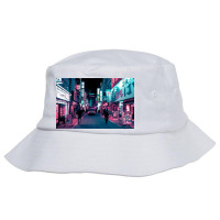 Shimmering Neon Lights Of Tokyo Poster Trending Bucket Hat | Artistshot