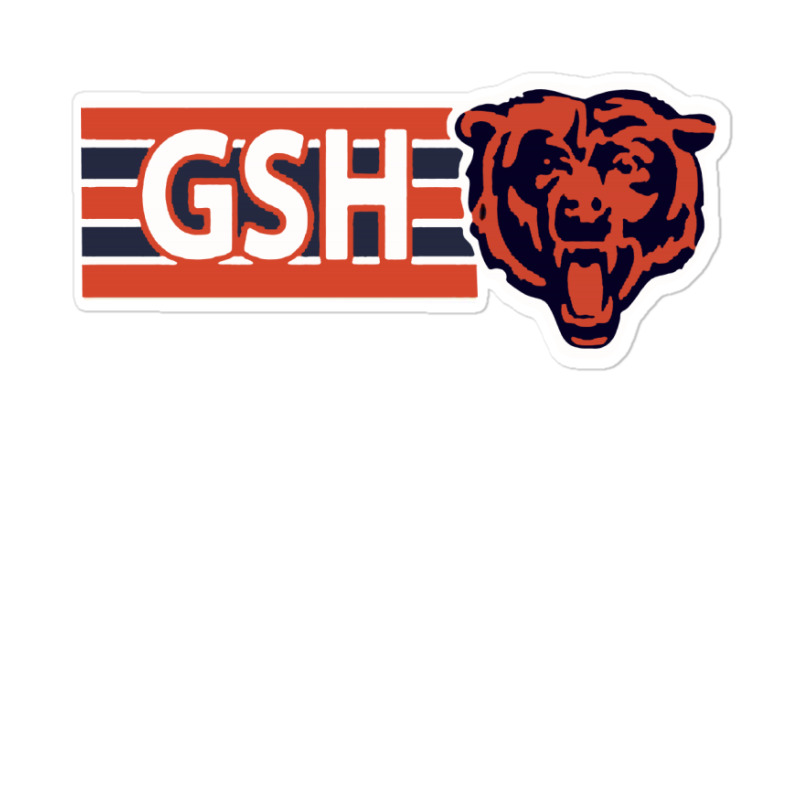 Custom Chicago Bear Gsh Sticker By Garden Store - Artistshot