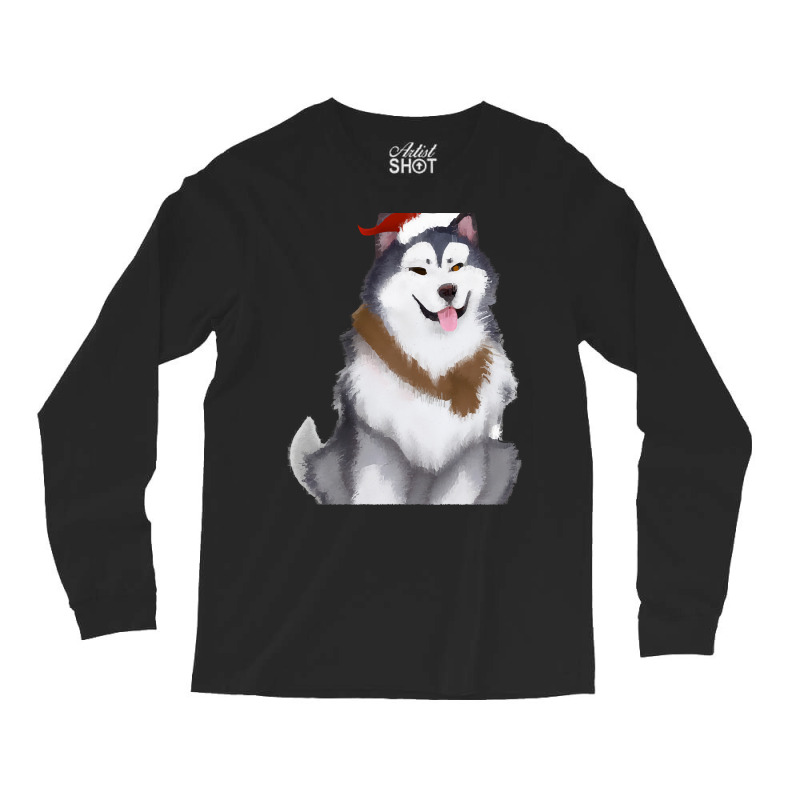 Alaskan Malamute T  Shirt Cute Alaskan Malamute Drawing T  Shirt Long Sleeve Shirts | Artistshot