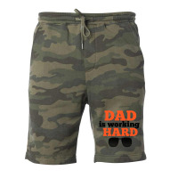 Dad Is Working Hard Fleece Short | Artistshot