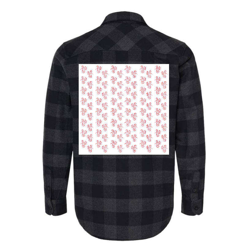 Red And White Flower Pattern Poster Boy Flannel Shirt | Artistshot