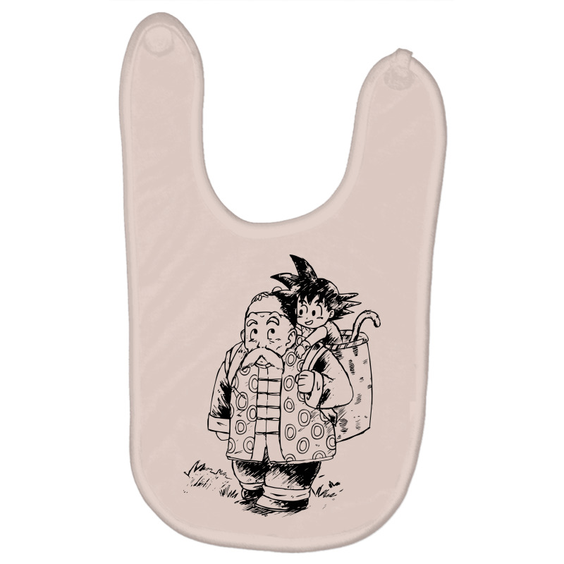 Custom Kid Goku And Grandpa Gohan Baby Bibs By Printshirts Artistshot